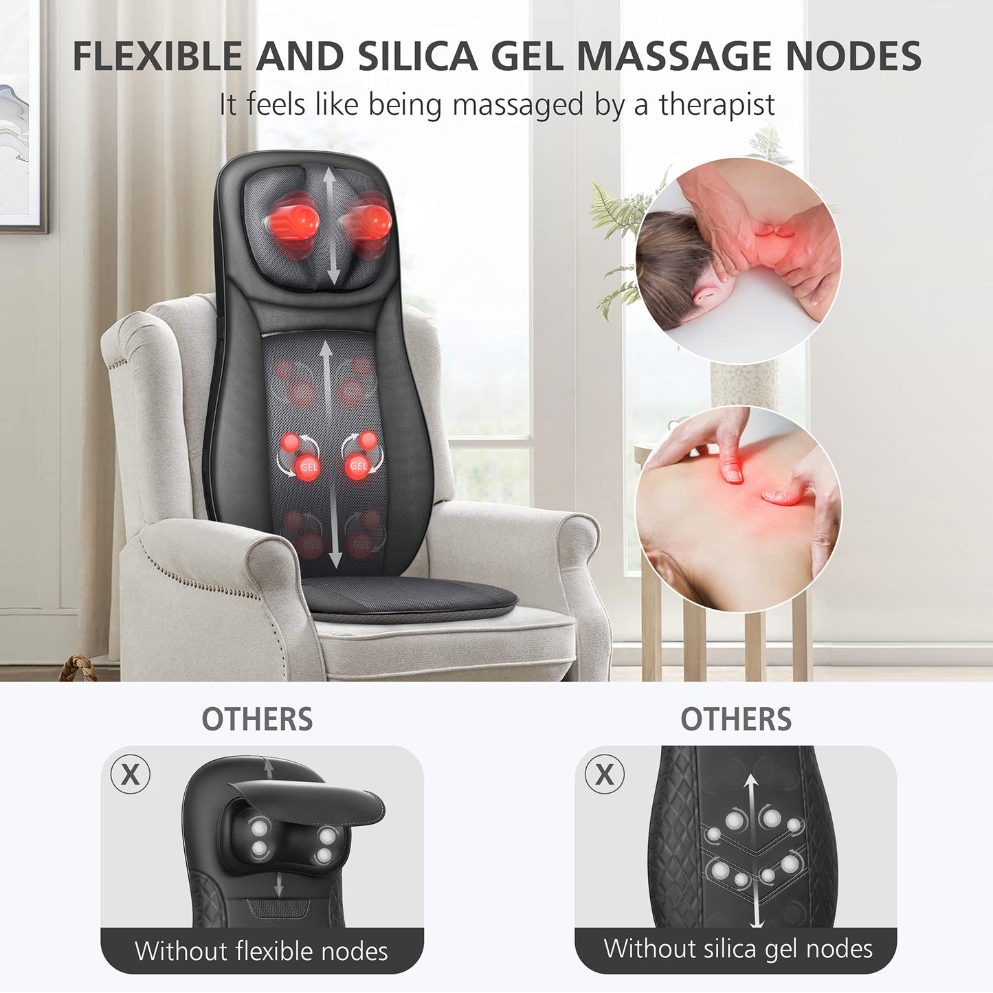 Snailax shiatsu Neck & Back Massager with Heat