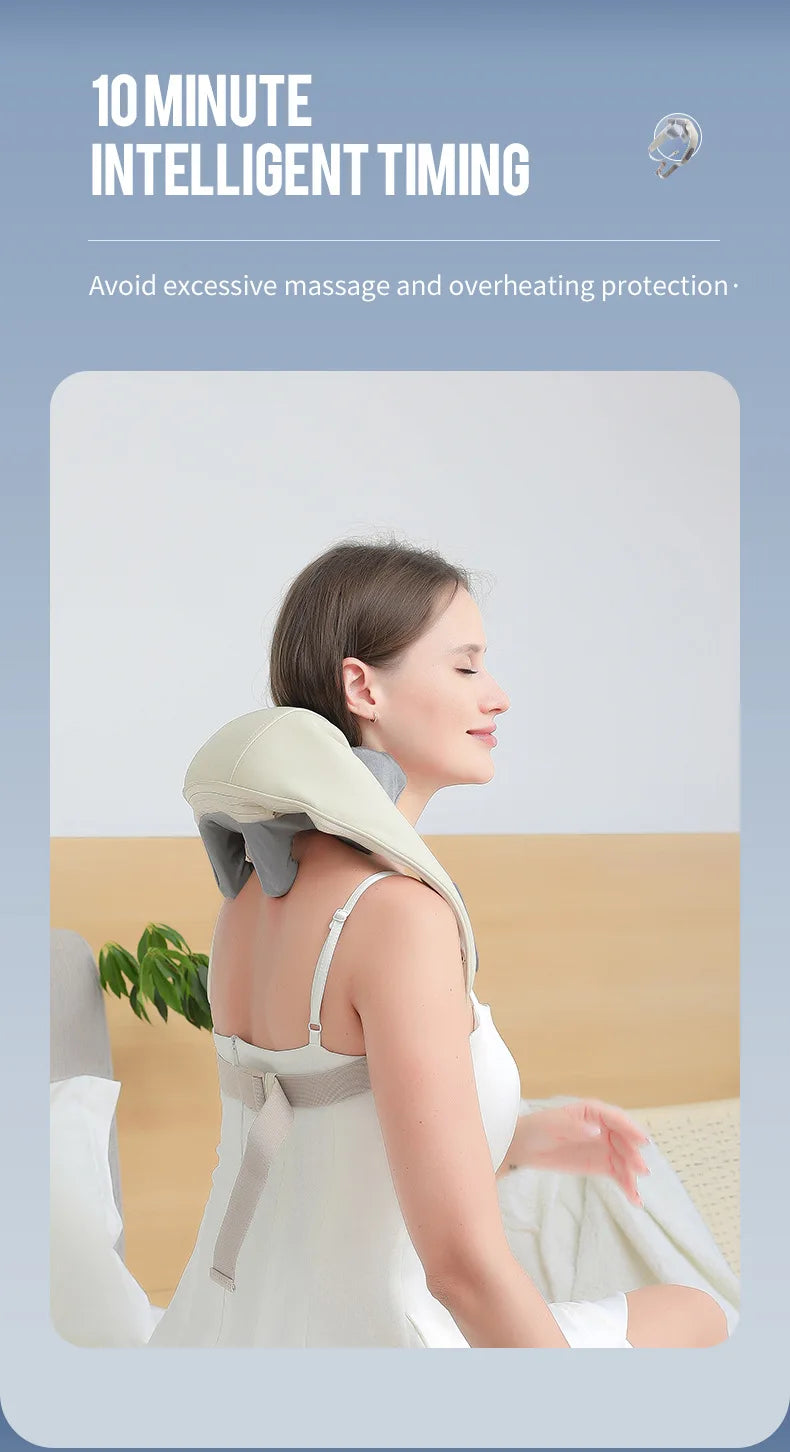 Wireless Neck and Back Massage for Pain Relief & Muscle Relaxation