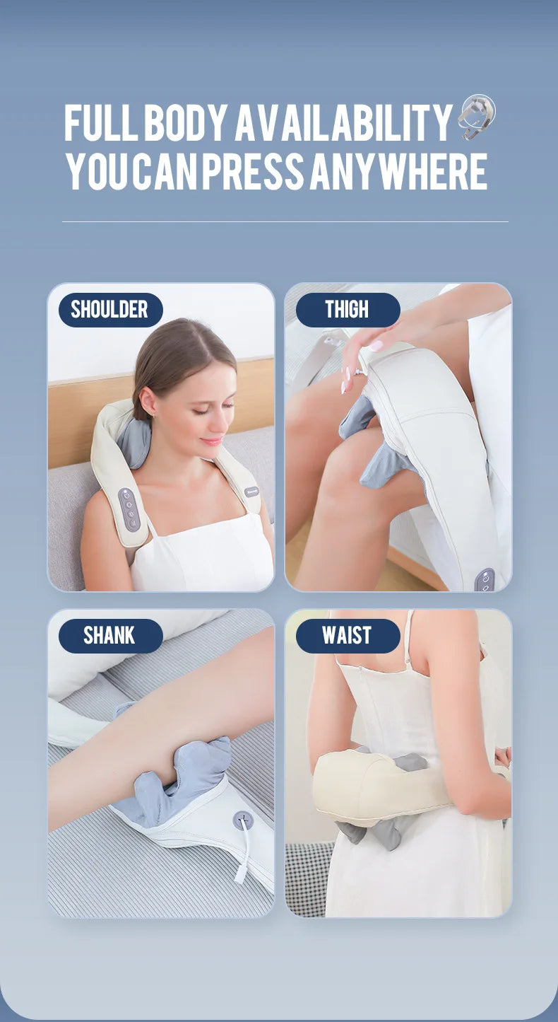 Wireless Neck and Back Massage for Pain Relief & Muscle Relaxation