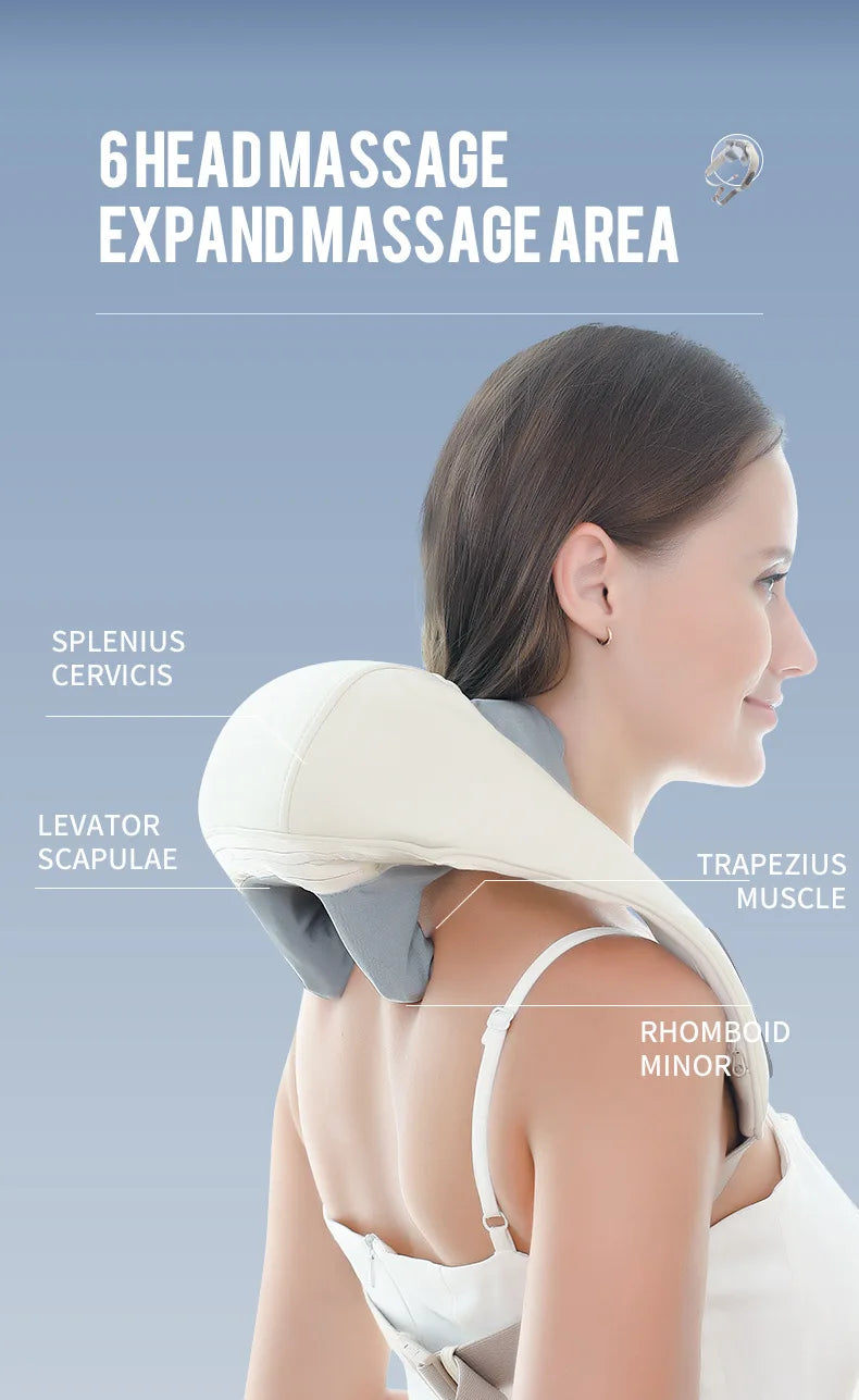 Wireless Neck and Back Massage for Pain Relief & Muscle Relaxation