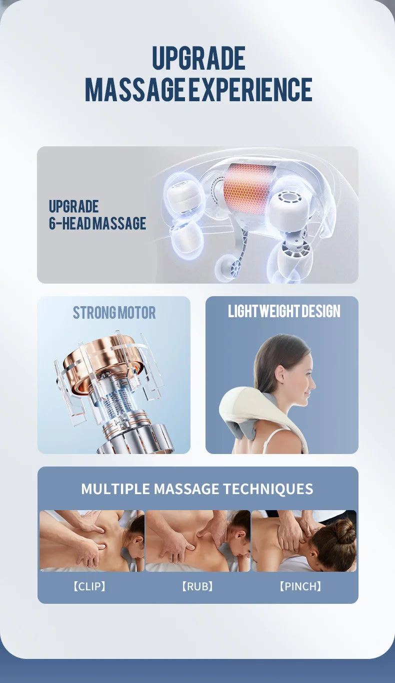 Wireless Neck and Back Massage for Pain Relief & Muscle Relaxation
