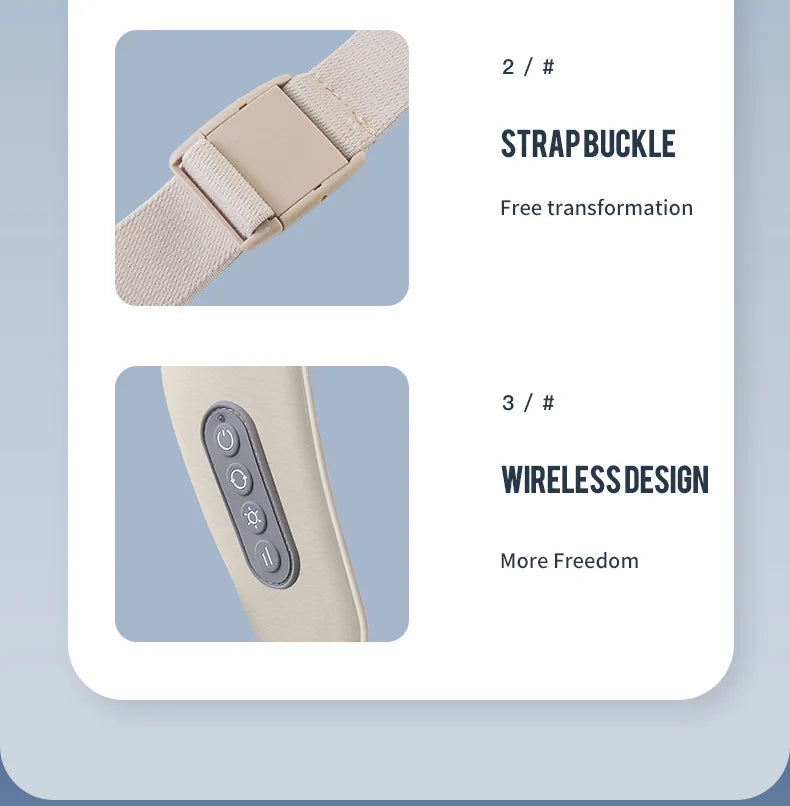 Wireless Neck and Back Massage for Pain Relief & Muscle Relaxation