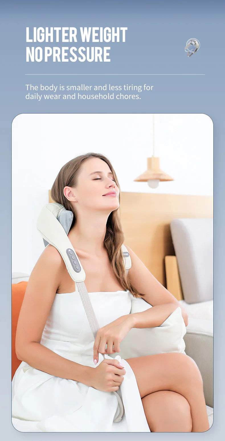 Wireless Neck and Back Massage for Pain Relief & Muscle Relaxation