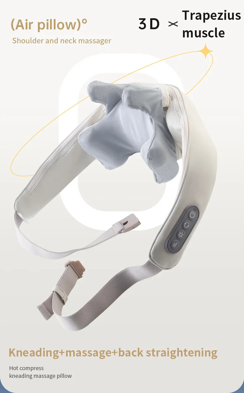 Wireless Neck and Back Massage for Pain Relief & Muscle Relaxation